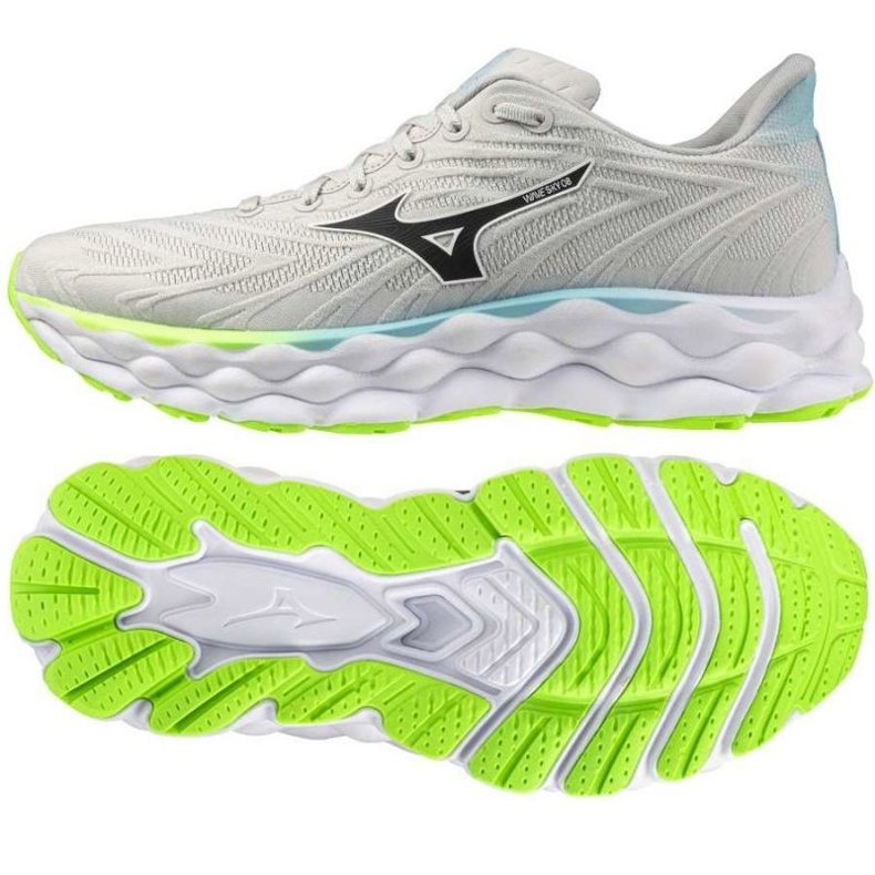 Chaussures de course Mizuno Wave Sky 8 J1gc240256 Gray gris Chaussures de course Mizuno Wave Sky 8 J1gc240256 Gray gris