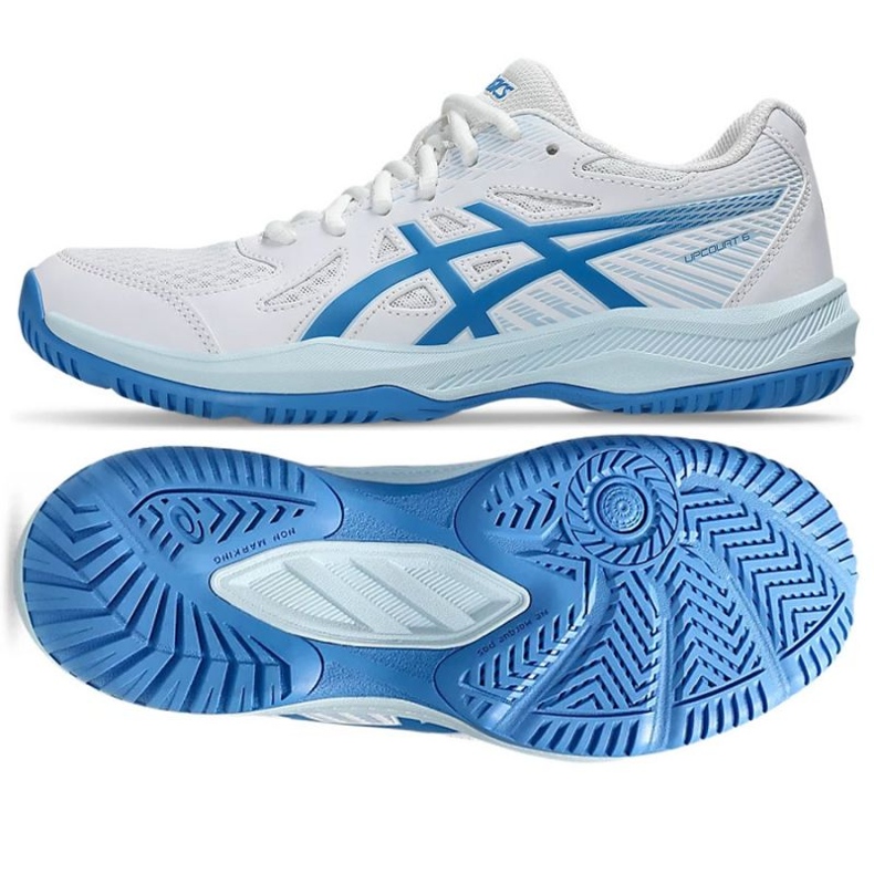 Asics upcurt 6 1072A107 101 Chaussures de volleyball blanche