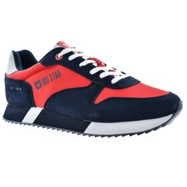 Chaussures de sport masculin Memory mousse Big Star LL174161 Rouge avec bleu marine