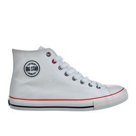 Chaussures masculines Sneakers High Big Star NN174305 White blanc