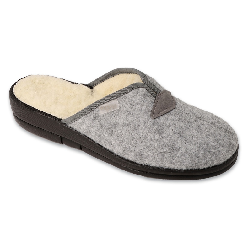 Befado pantoufles en polyuréthane pour femmes isolées avec de la laine 937D638, gris