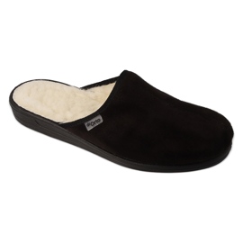 Dr.ORTO Befado chaussons pour hommes pu 000M327 isolés en laine de mouton noir