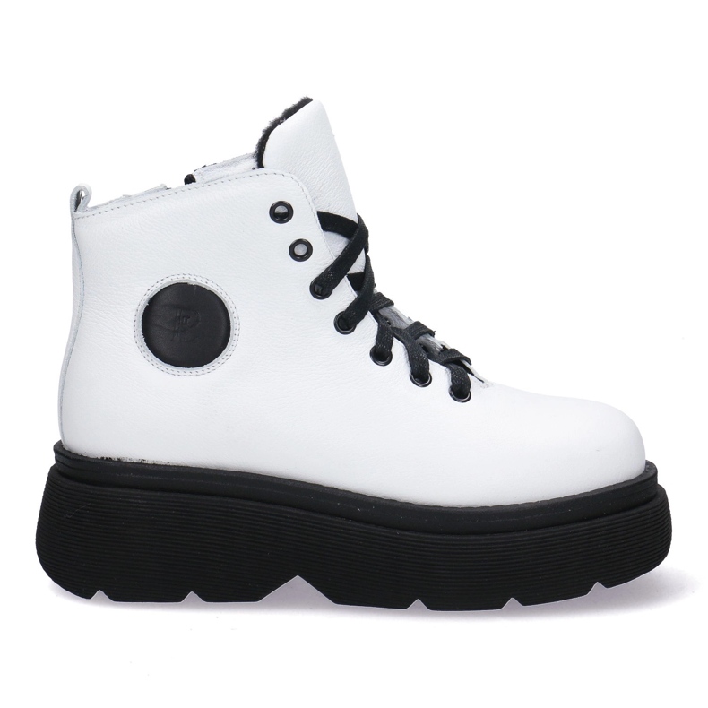 KOMODO Bottes en cuir pour femmes sur une seule semelle Pollonus blanc 5-1567-004 blanche
