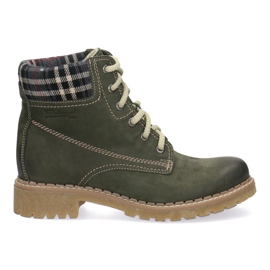 Polbut Bottes pour femmes en cuir solide Pollonus Green 5-0739-007 vert
