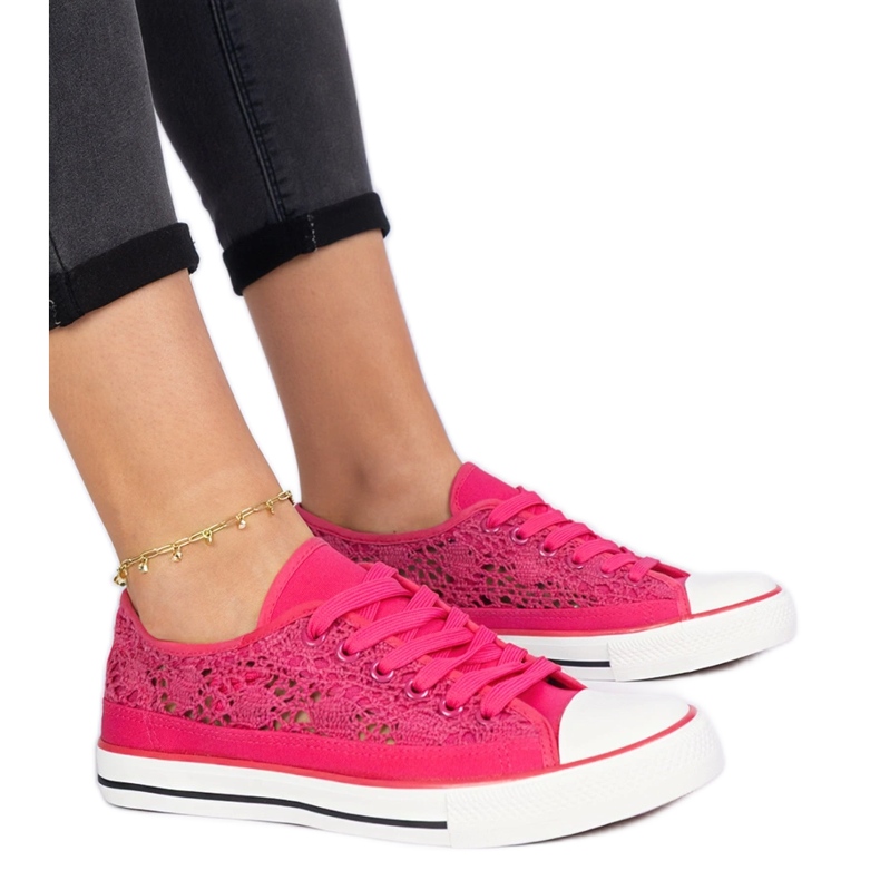 Baskets ouvertes pour femmes roses