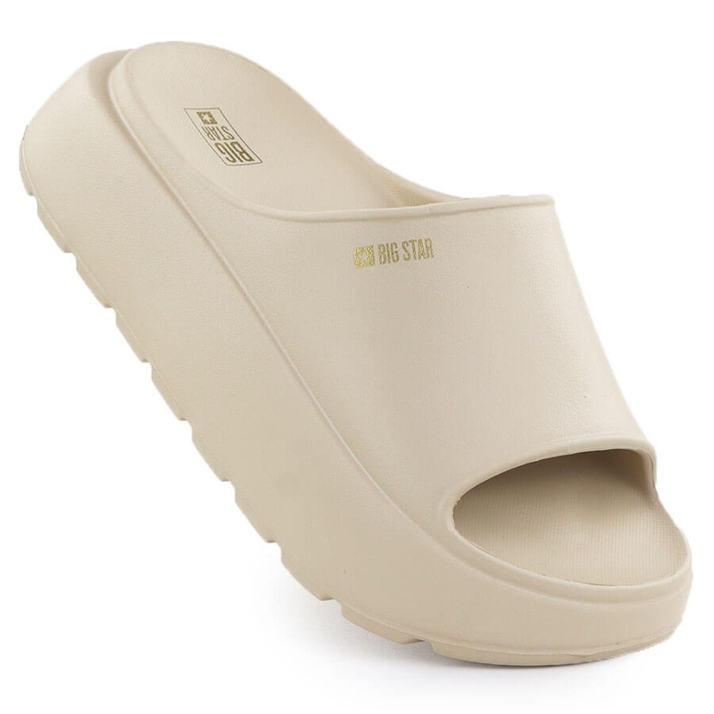 Les tongs sportifs féminins sur une semelle épaisse Big Big STAR RR274A569 beige