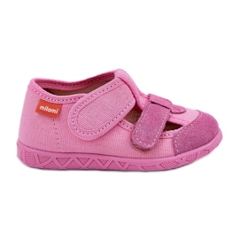 Slippers pour enfants pour le velcro rose Slippers pour enfants pour le velcro rose