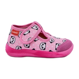 Pantoufles milami flexible rose panda ambette velcro