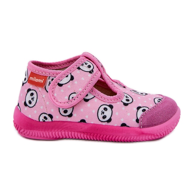 Pantoufles milami flexible rose panda ambette velcro