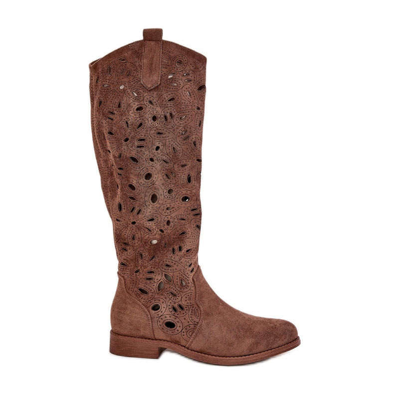 S.Barski Talons plats ouverts Hy51-176 Brown brun