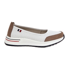 Ballerines en cuir blanc