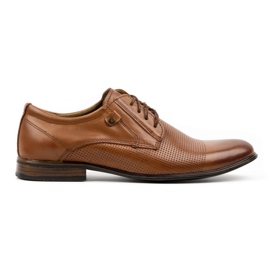 KOMODO Chaussures habillées en cuir pour hommes 850KL marron brun KOMODO Chaussures habillées en cuir pour hommes 850KL marron brun