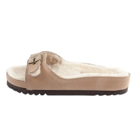 Scholl emblématique Meg Taupe F303171062 Flip -flops beige