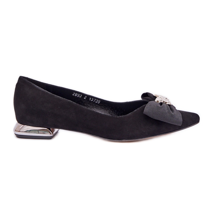 Ballerines féminines en daim élégant avec Laura Messi 2893 Black Arc le noir