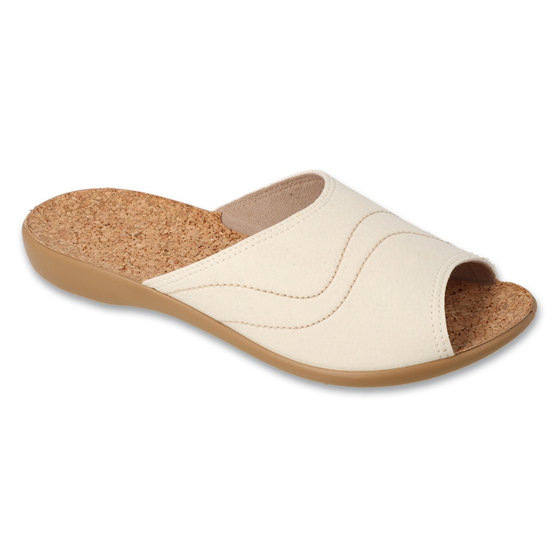 Befado Béfado Women's Slippers PU 254D165 Cork Insert beige Befado Béfado Women's Slippers PU 254D165 Cork Insert beige