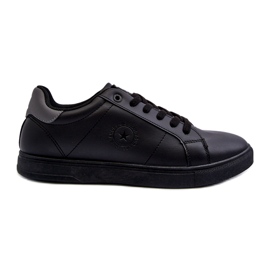 Baskets basses pour hommes en cuir écologique Big Star NN174284 noir