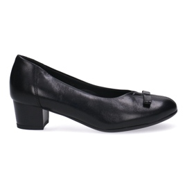 Pumps classiques en cuir Face noir pour femmes Kostex 2134-K 10 le noir
