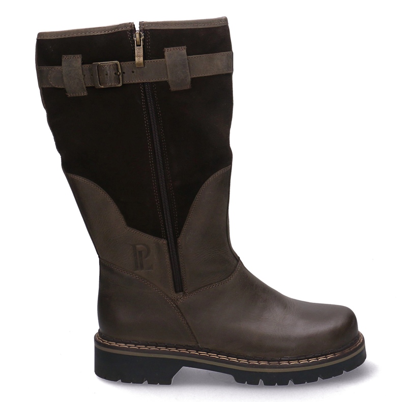 Bottes tactiques durables-Myśliwskie Leather Baribal Pollonus Brown 6-0104-002 Face brun brun