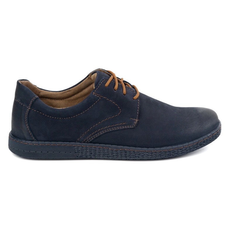 KOMODO Chaussures en cuir masculin décontractées 933/2 bleu marine KOMODO Chaussures en cuir masculin décontractées 933/2 bleu marine