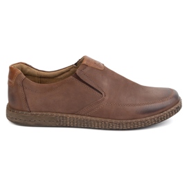 KOMODO Chaussures en cuir masculin décontractées 854/2 marron brun KOMODO Chaussures en cuir masculin décontractées 854/2 marron brun