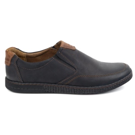 KOMODO Chaussures en cuir masculin décontractées 854/2 noir