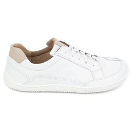 Sneakers en cuir minimaliste aux pieds nus pour femmes olivier 1282 blanc blanche