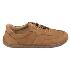 Kampol Chaussures en cuir minimaliste aux pieds nus 500/24 ​​brun clair