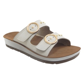 Befado Béfado Women's Leather Slippers 158d272 avec des strass beige Befado Béfado Women's Leather Slippers 158d272 avec des strass beige