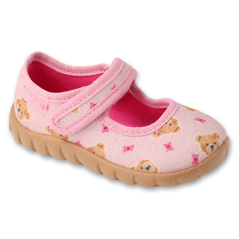 Befado Brefado Pink Children's Slippers 460p018 dans un ours en peluche rose Befado Brefado Pink Children's Slippers 460p018 dans un ours en peluche rose