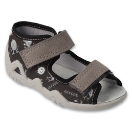 Befado Béfado Children's Slippers 350P054 Le cuir insert insert noir