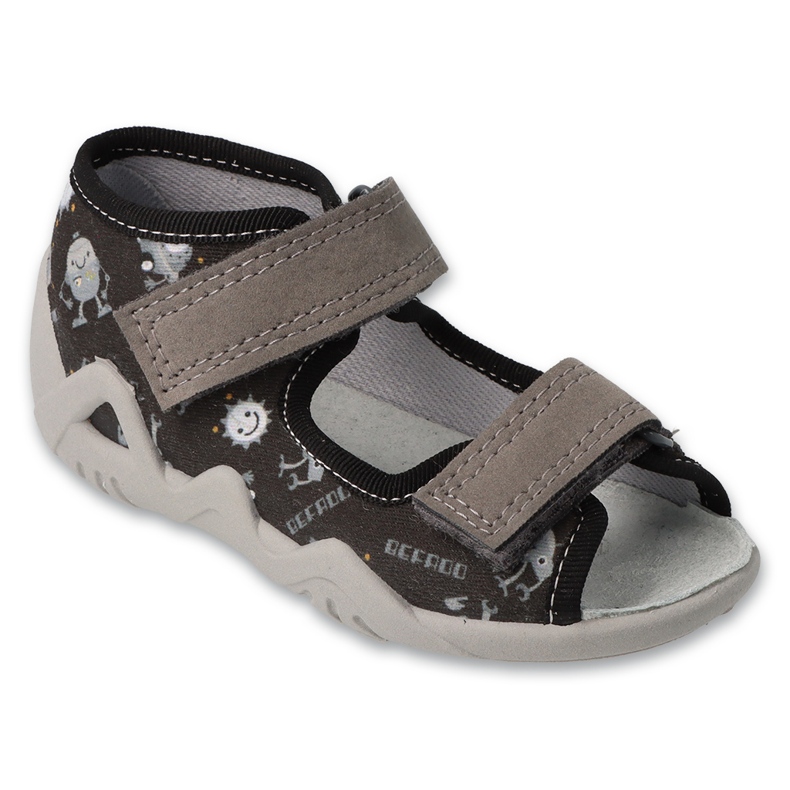 Befado Béfado Children's Slippers 350P054 Le cuir insert insert noir le noir Befado Béfado Children's Slippers 350P054 Le cuir insert insert noir le noir