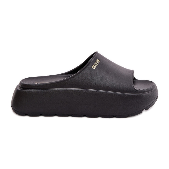 Slippers de mousse féminine sur la plate-forme noire Big Star RR274A567 le noir