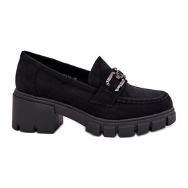 Vinceza Eco Suede pour femmes chaussures avec décoration de Vincez 39921 noir
