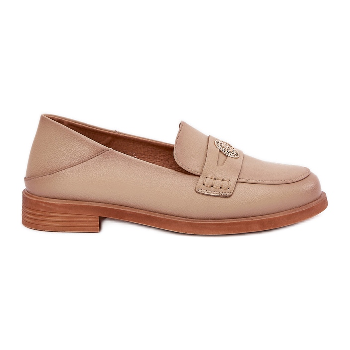 Mocassins élégants pour femmes en cuir Vinceza naturel 18100 beige