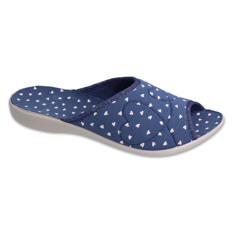 Befado Women's Slippers Blue Blue PU 254d153 dans Hearts bleu