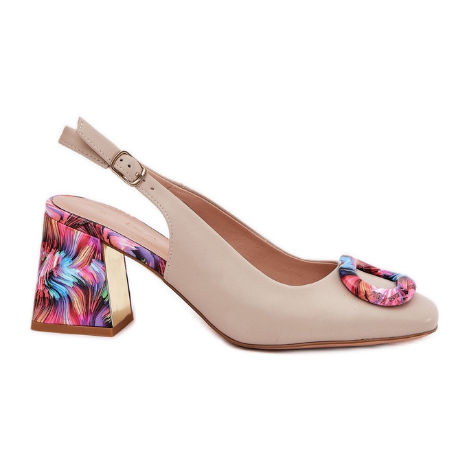 S.Barski Sandales en cuir pour femmes sur le CR51-002 Beige