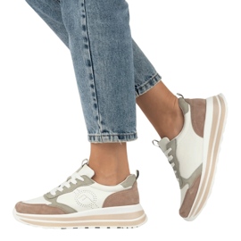Filippo DP6787 / 25 baskets en cuir blanche