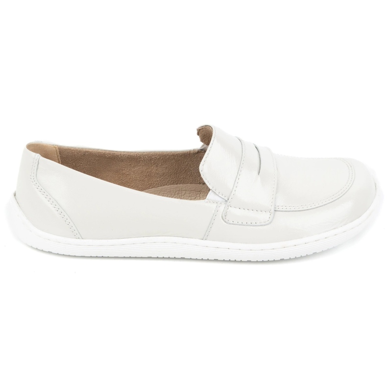 Olivier Muisseaux en cuir minimalistes aux pieds nus 1280 ECRU blanc