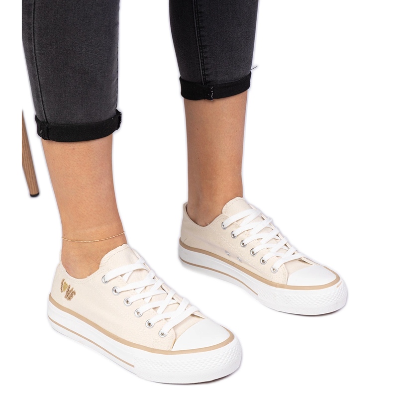Baskets féminines classiques beige