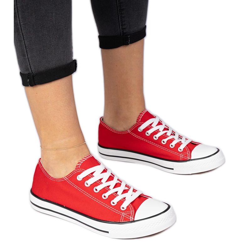 Baskets pour femmes classiques rouges