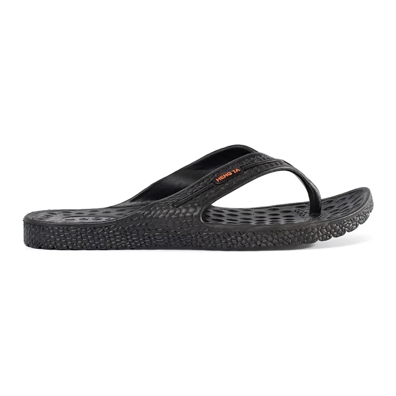 Black Men's Flip -flops le noir
