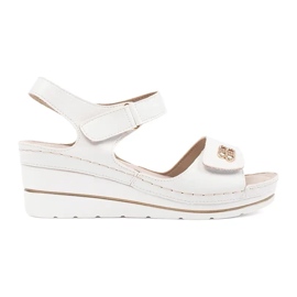 Goodin Sandales de coin blanc confortable