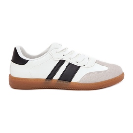 Baskets féminines basses avec blanc en cuir écologique
