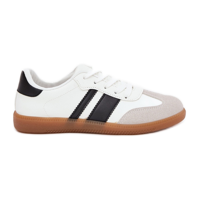 Baskets féminines basses avec blanc en cuir écologique blanche Baskets féminines basses avec blanc en cuir écologique blanche