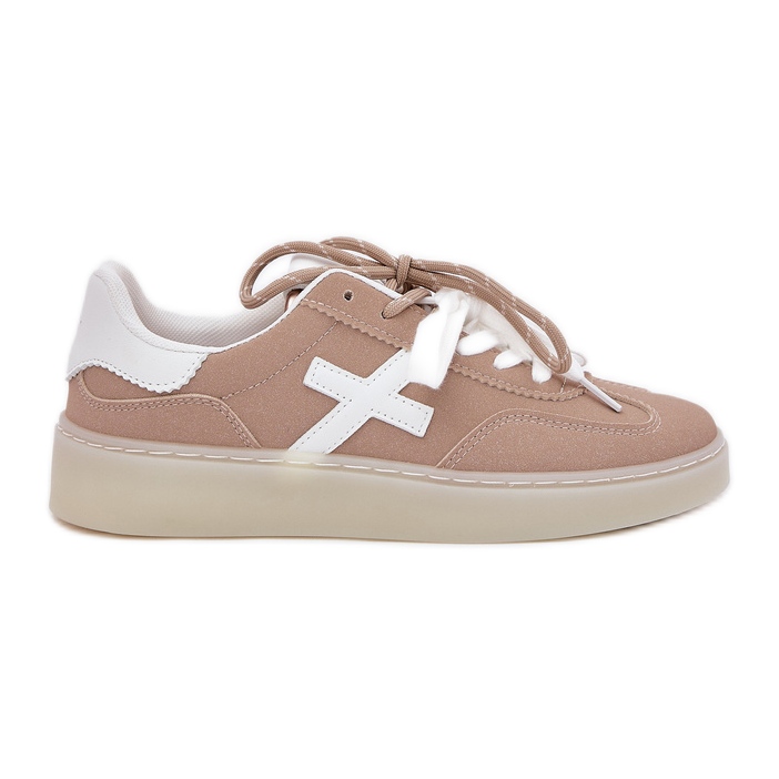 Chaussures de sport féminines basses beige