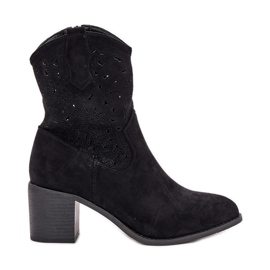 Bottes ouvertes Boots High Talons S.Barski Hy51-125 Black noir