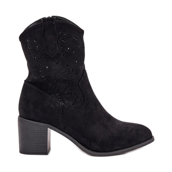 Bottes ouvertes Boots High Talons S.Barski Hy51-125 Black le noir