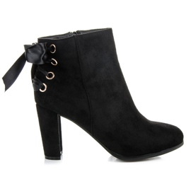 Abloom Bottes hautes avec un ruban le noir