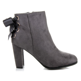Abloom Bottes hautes avec un ruban gris