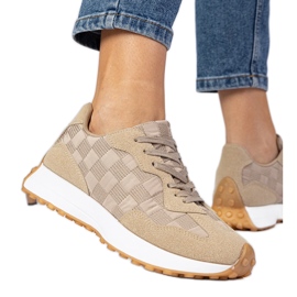 Baskets de sport femme beiges